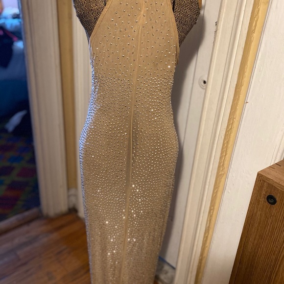Nude Rhinestone Dress - Picture 6 of 8